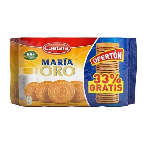 Cuétara María Oro Butterkekse Packung und einzelne Kekse