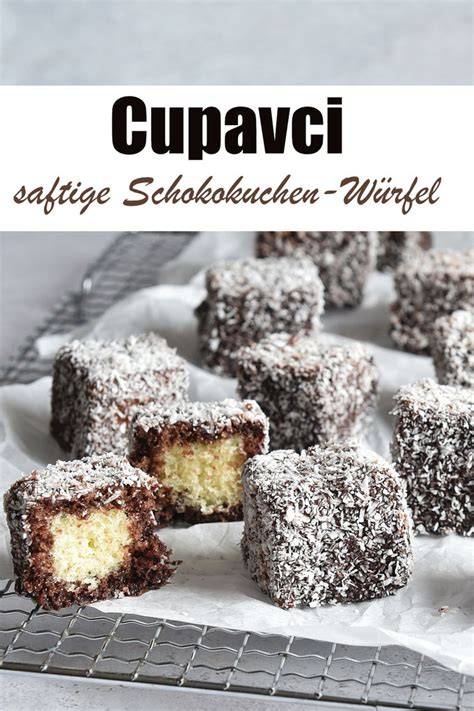 Cupavci beim Wälzen in Kokosraspeln