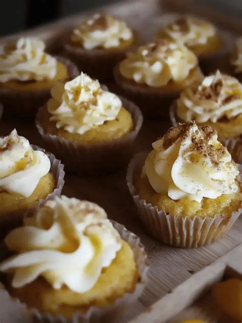 Cupcakes mit cremigem Frischkäse-Puderzucker-Frosting in der Spritztülle