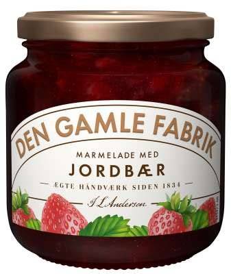 Dänische Marmeladengläser der Marke „Den Gamle Fabrik“