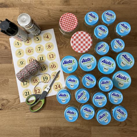 DIY Adventskalender Bastelmaterialien