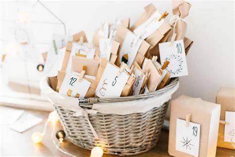 DIY Adventskalender im Weidenkorb