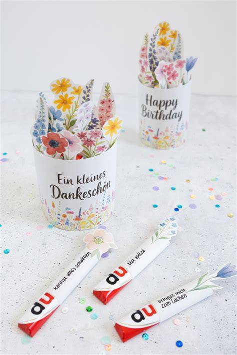 DIY Schokoladengeschenke: Verpackung mit Banderole und Cellophantüte