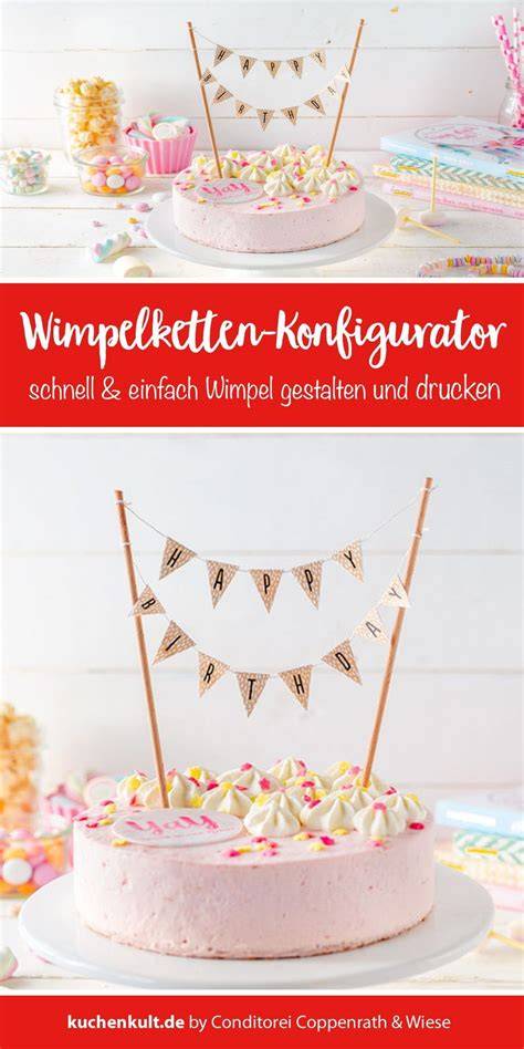 DIY Wimpelkette für Torten