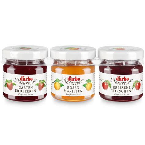 Darbo Mini Gläser auf Frühstücksbuffet