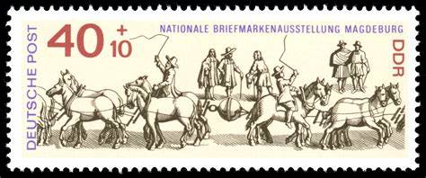 Darstellung Magdeburger Halbkugeln auf Briefmarken