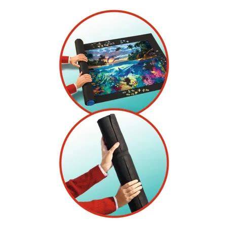 Darstellung von Puzzlezubehör: Kleber, Matte, Rollsystem