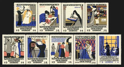 Darstellungen von Reklamemarken 1912-1914