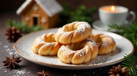 Dekor-Ideen: Kipferl, Rosmarinbäumchen und Puderzucker
