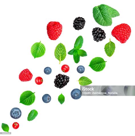 Dekor-Ideen: Minzblätter, Beeren, Cornflakes-Crunch auf Zwiebackboden