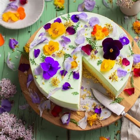 Dekorationsideen: Torte mit Schoko-Drip und essbaren Blüten