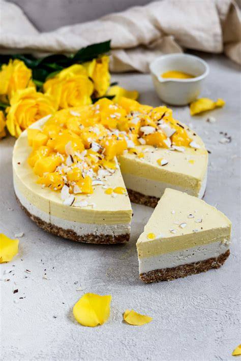 Dekorationsideen für No-Bake Kokos-Käsekuchen