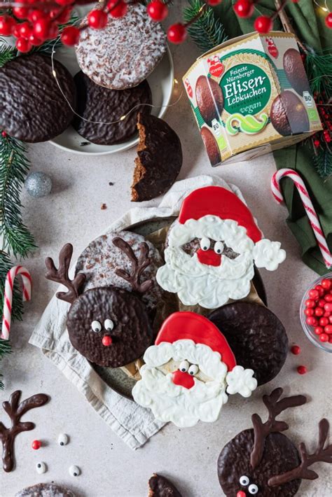 Dekorationsideen für Rentier- und Nikolaus-Lebkuchen
