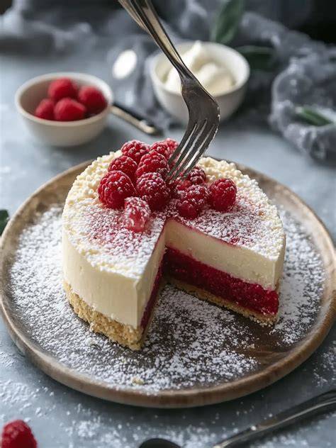 Dekorideen: Torte mit Ranunkeln, Schleierkraut, frischen Himbeeren und Meringues