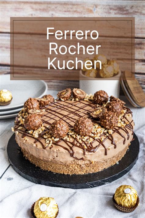 Dekorierte Rocher-Torte mit Haselnüssen und Schokolade