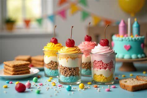 Desserts für Kinder: Bunte Schichtspeisen und kreative Portionierung