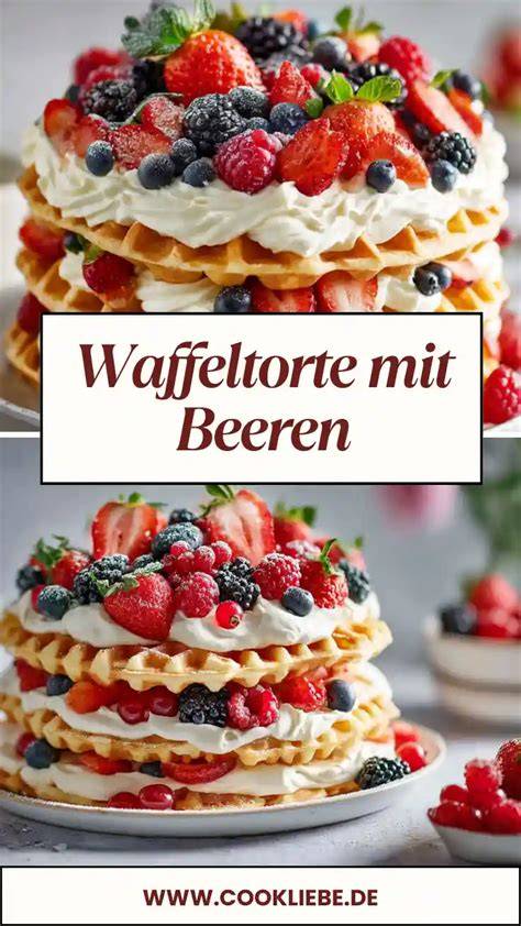 Detailansicht einer mehrschichtigen, mit Beeren dekorierten Schokomoussetorte