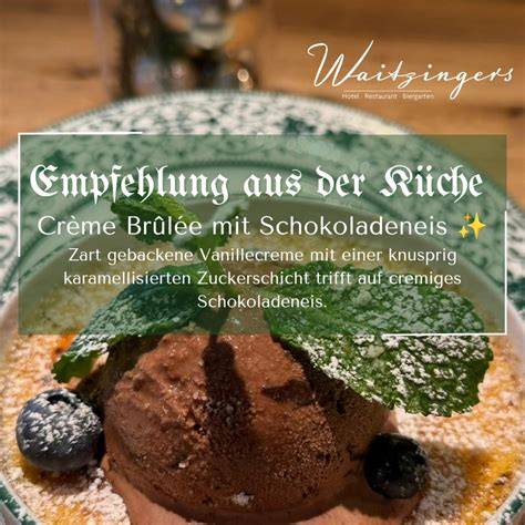 Detailaufnahme: Karamellisierte braune Zuckerschicht auf Joghurt-Sahne