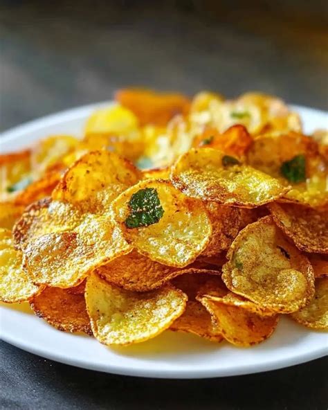 Detailaufnahme: knusprige Chips-Scheibe mit Trüffelstückchen