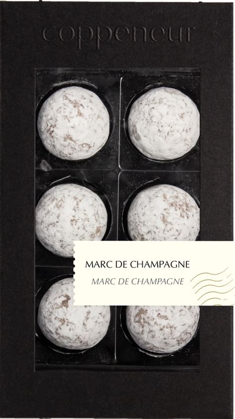Detailaufnahme Marc de Champagne Pralinen