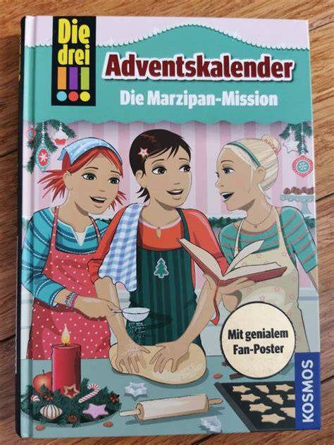 Detektiv-Torte mit drei Ausrufezeichen aus Marzipan