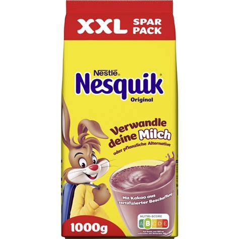 Diagramm: Kalorienvergleich pro 100 g - reines Kakaopulver vs. NESQUIK Trockenmischung