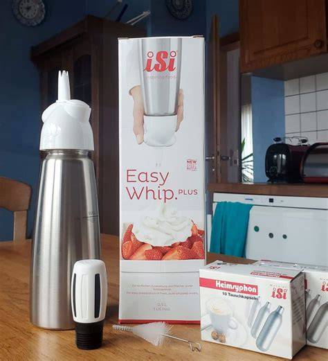 Die Komponenten des iSi Dessert Whip PLUS Mini im Überblick