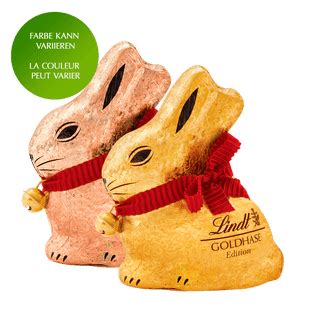 Die Lindt Glamour-Edition des Schoko-Osterhasen mit glitzernder Verpackung bei REWE