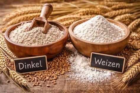 Dinkel- und Weizenmehl im Detail mit Typenbezeichnung
