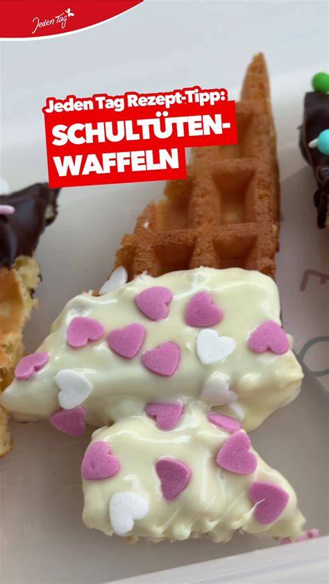 Dinkelwaffeln als Herzstücke für Kinderparty