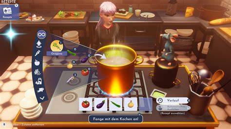 Disney Dreamlight Valley Kochen mit Äpfeln und Zuckerrohr