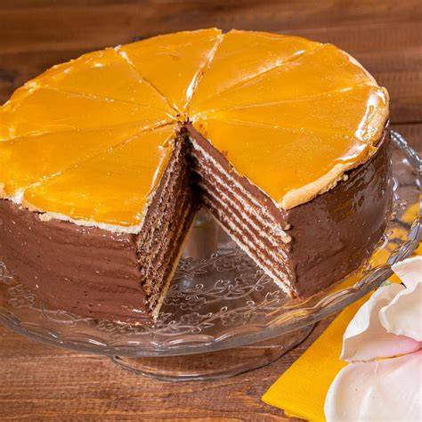 Dobostorte und Esterházy-Torte: Schichtaufbau und Karamellhaube schematisch
