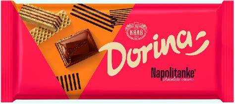 Dorina Napolitanke Tafel und aufgebrochene Waffelstücke