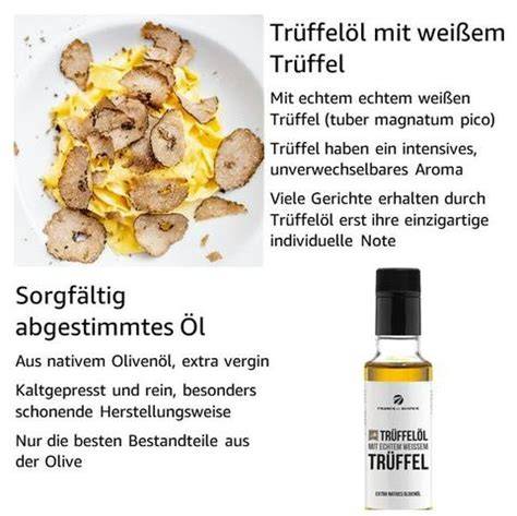 Dosierung von Trüffelöl - Infografik für die Küche