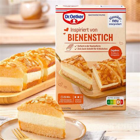 Dr. Oetker Bienenstich Backmischung mit Vanillepudding und Mandel-Krokant