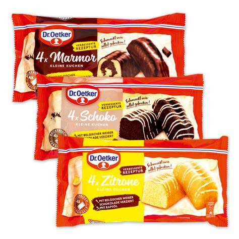 Dr. Oetker kleine Rührkuchen Packungen Regal