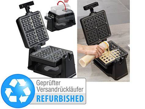 Drehbares belgisches Waffeleisen - gleichmäßige Teigverteilung und Bräune