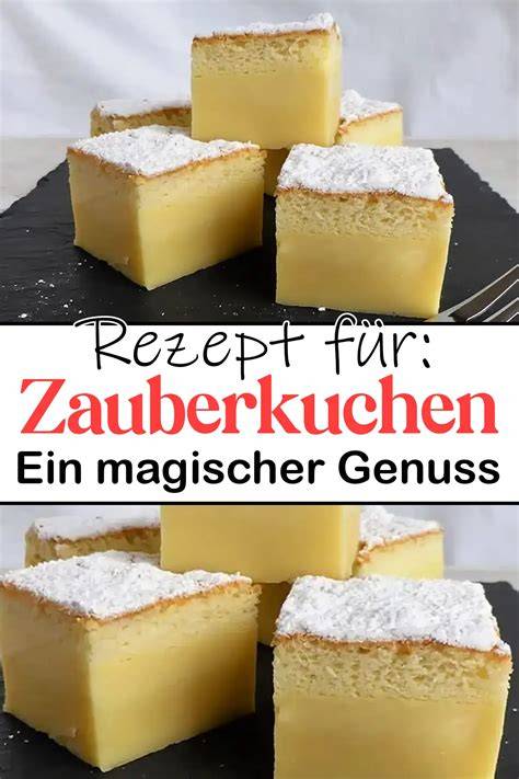 Dreischichtiger Zauberkuchen im Anschnitt