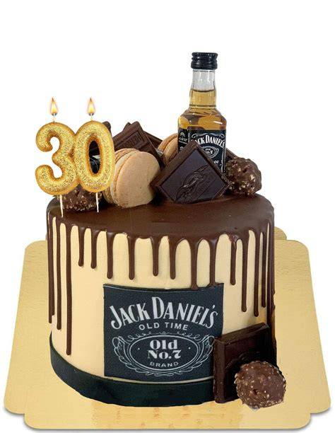 Drip und Süßigkeiten-Deko mit Mini Jack Daniels Flasche