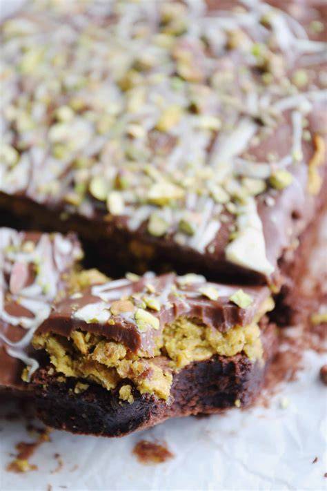 Dubai Lebkuchen Brownie angeschnitten