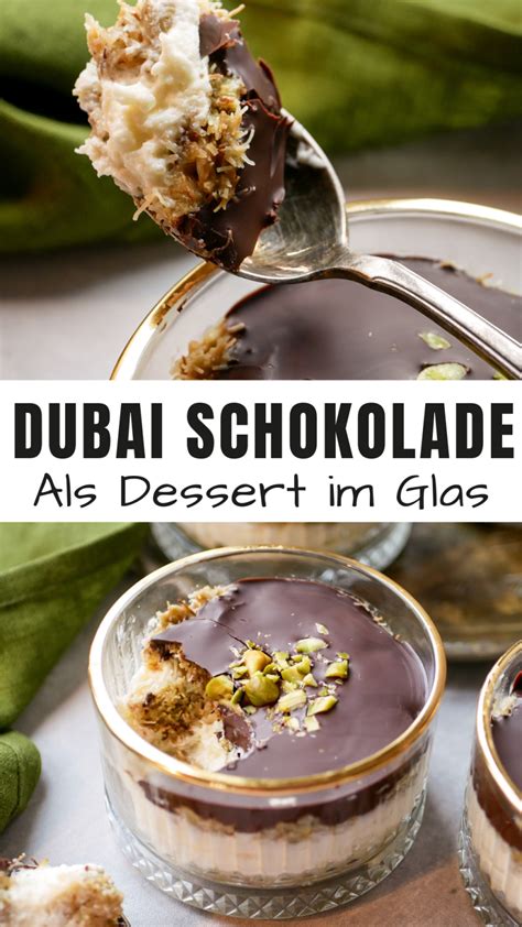 Dubai Schokolade Dessert - Schichtung im Glas