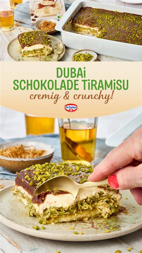 Dubai Schokolade als Tiramisu-Dessert