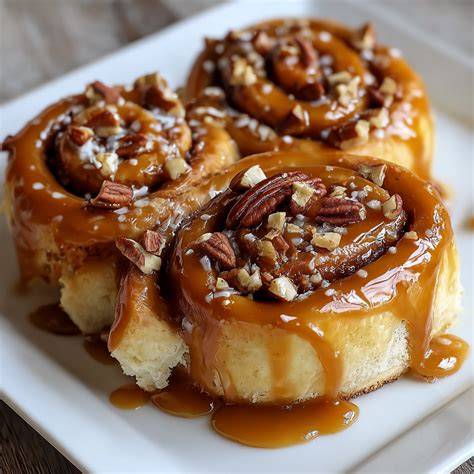 Dulce de Leche Rolls mit Pekannüssen
