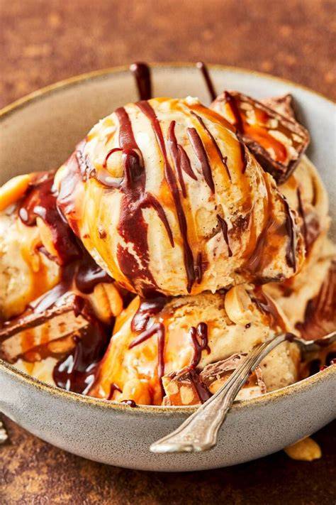 Dulce de leche Eis in Eismaschine