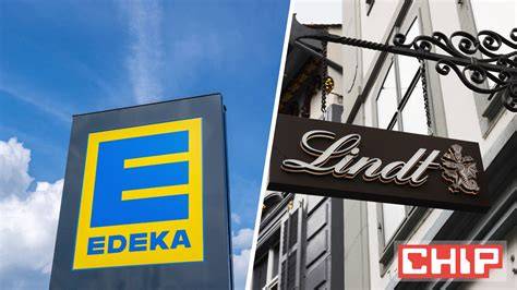 EDEKA Filialnetz mit Werbung Lindt Produkte