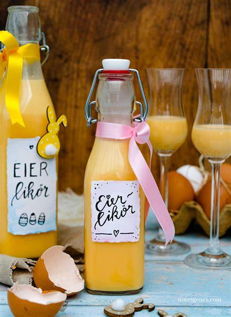 Eierlikör als Geschenkidee aus der Küche - schön verpackt