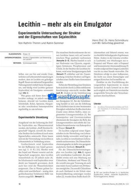 Eigenschaften und Ursprung von Lecithin