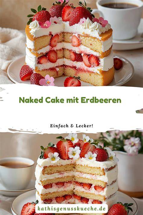 Einfacher Naked Cake mit Schokoguss