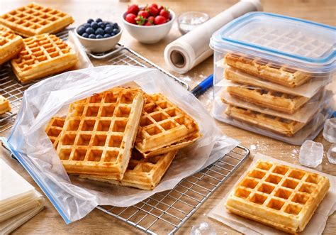 Einfrieren und Aufwärmen von Waffeln