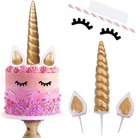 Einhorn-Horn und Ohren in Gold